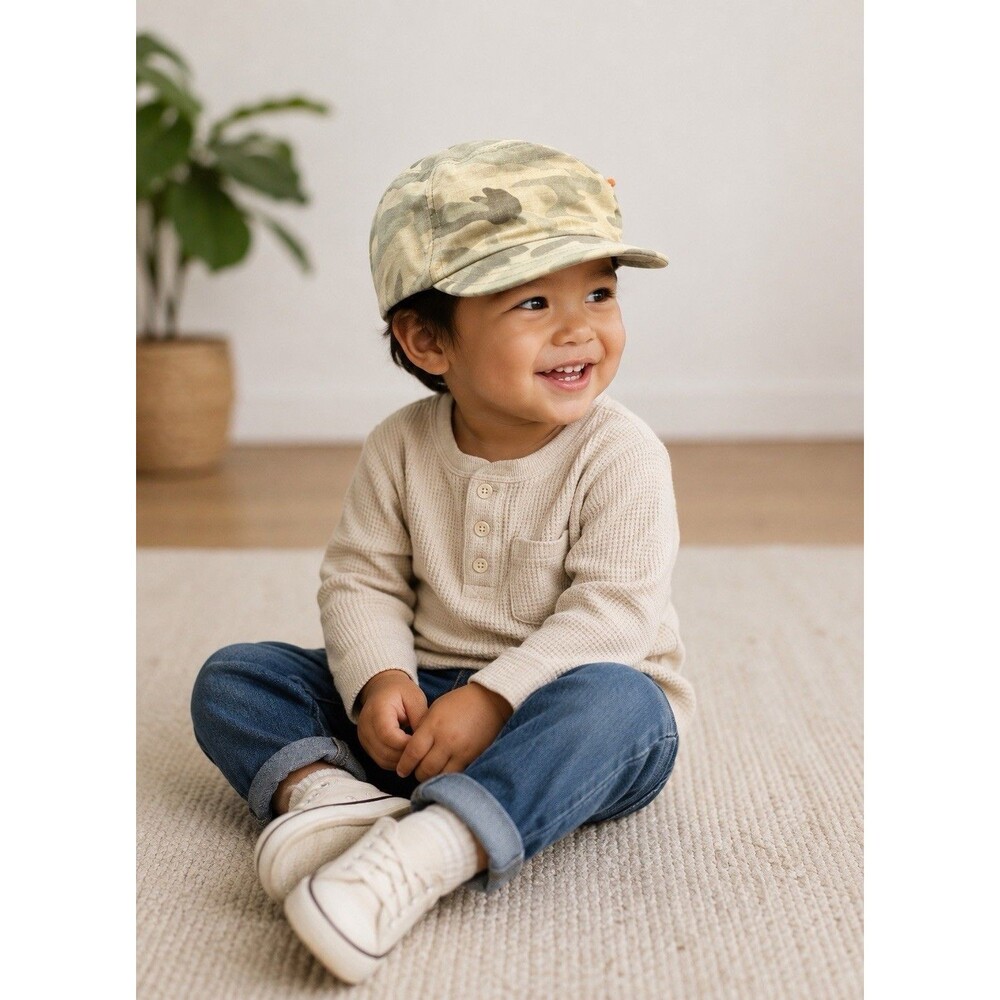 Baby Gap Toddler Camo Military Hat Cap 18-24 Months Zip Pocket